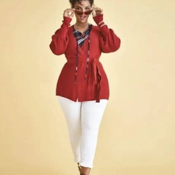 CABI NWT Caberet Cardigan in Moulin Rouge Red - Picture 2 of 12